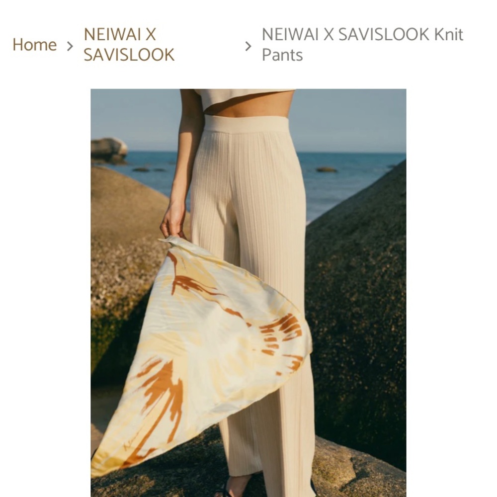 NEIWAI X SAVISLOOK Knit Pants - Size M